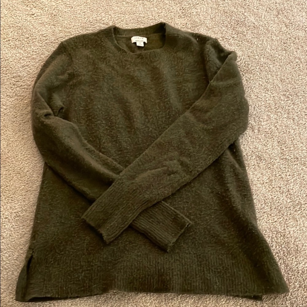 J. Crew Women's Olive Crew Neck Sweater